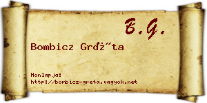 Bombicz Gréta névjegykártya